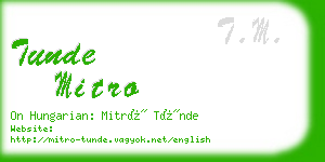 tunde mitro business card